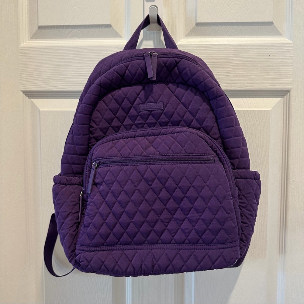 EUC Vera Bradley Quilted Purple Backpack